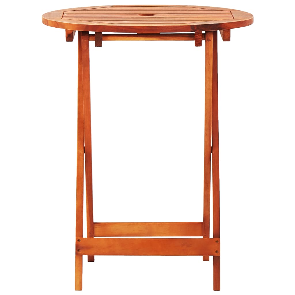 Ensemble à manger d'extérieur pliable 3 pcs Bois d'eucalyptus