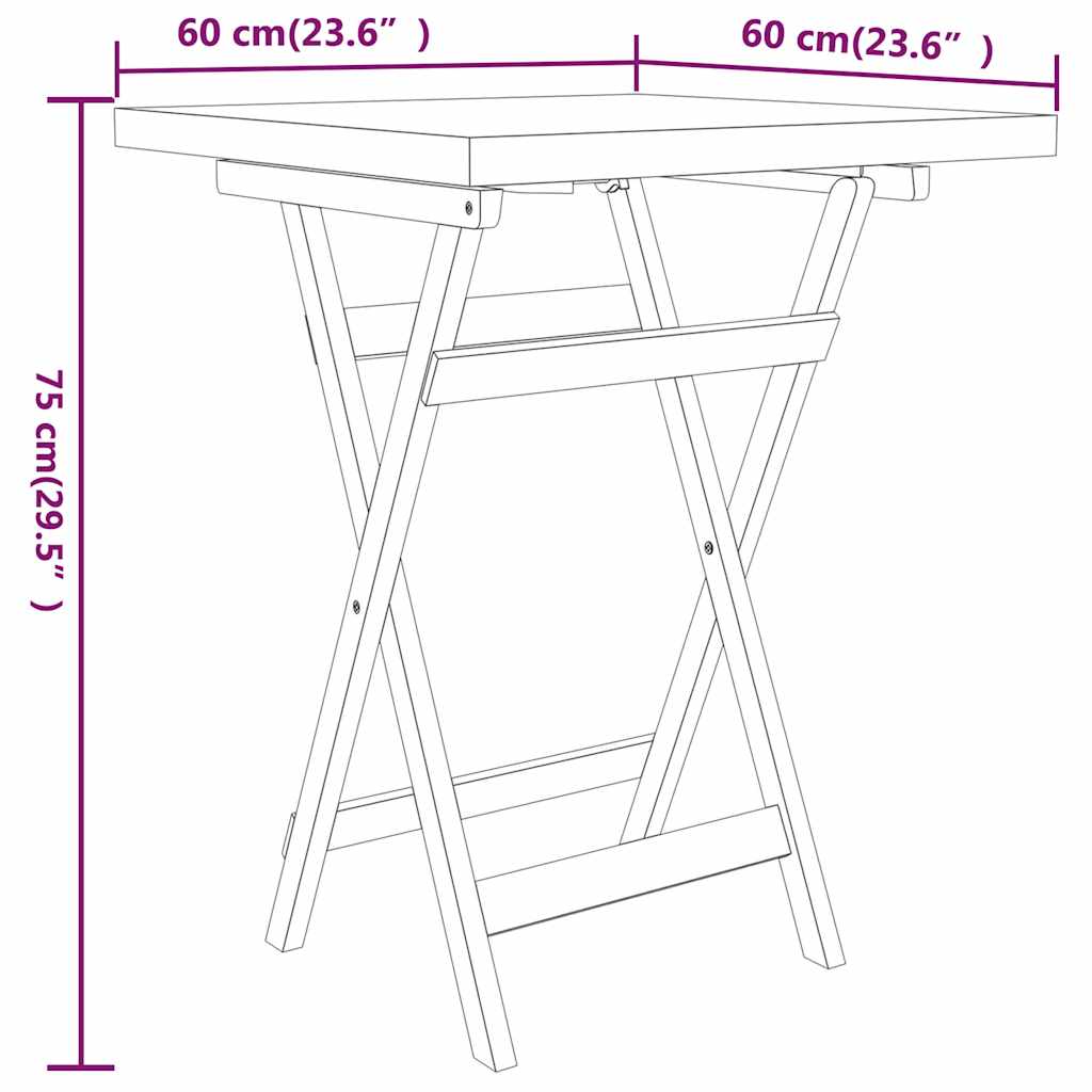 Ensemble à manger de jardin 3 pcs Bois de teck massif
