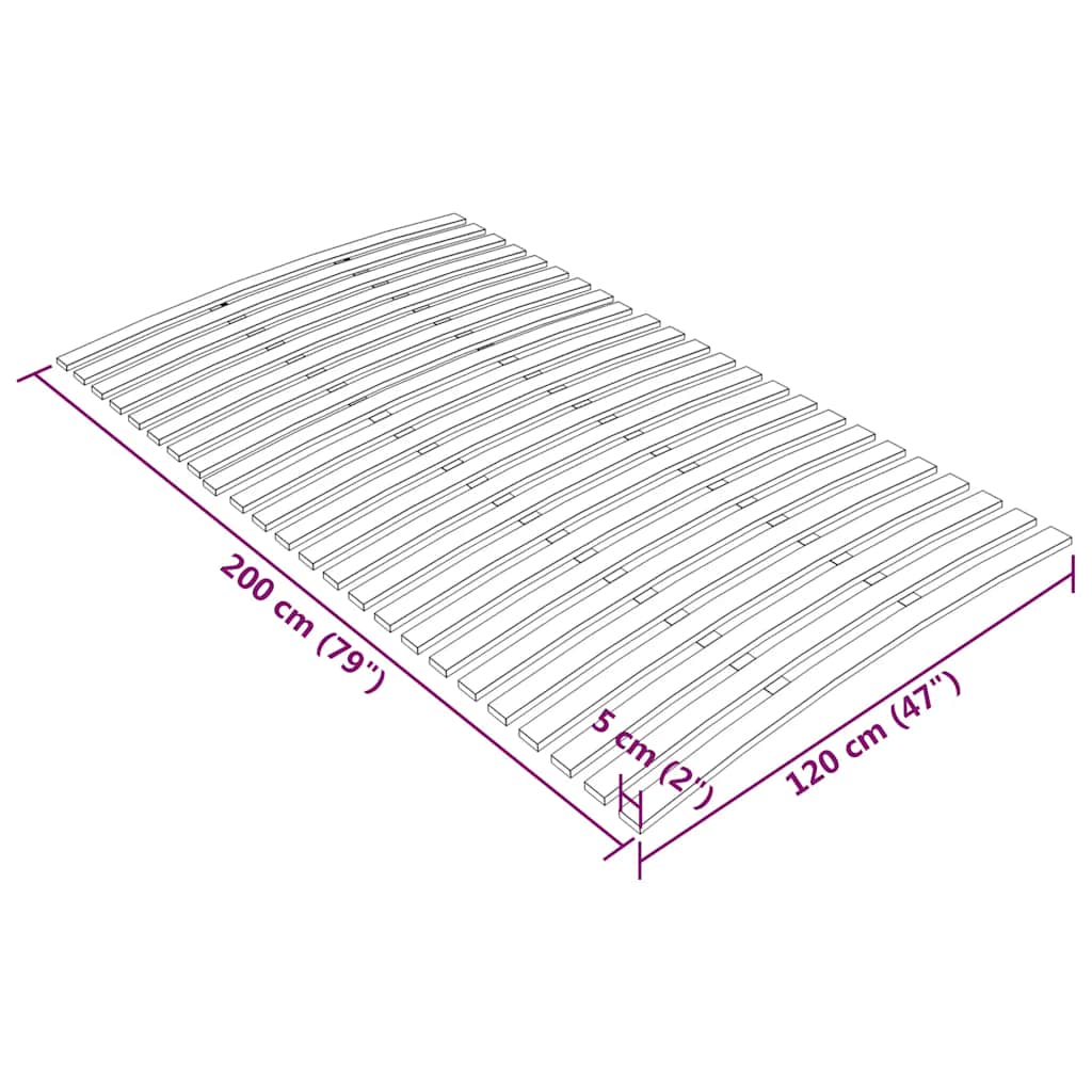 Latte de rechange pour sommier avec 24 lattes 120 x 200 cm - XIOS