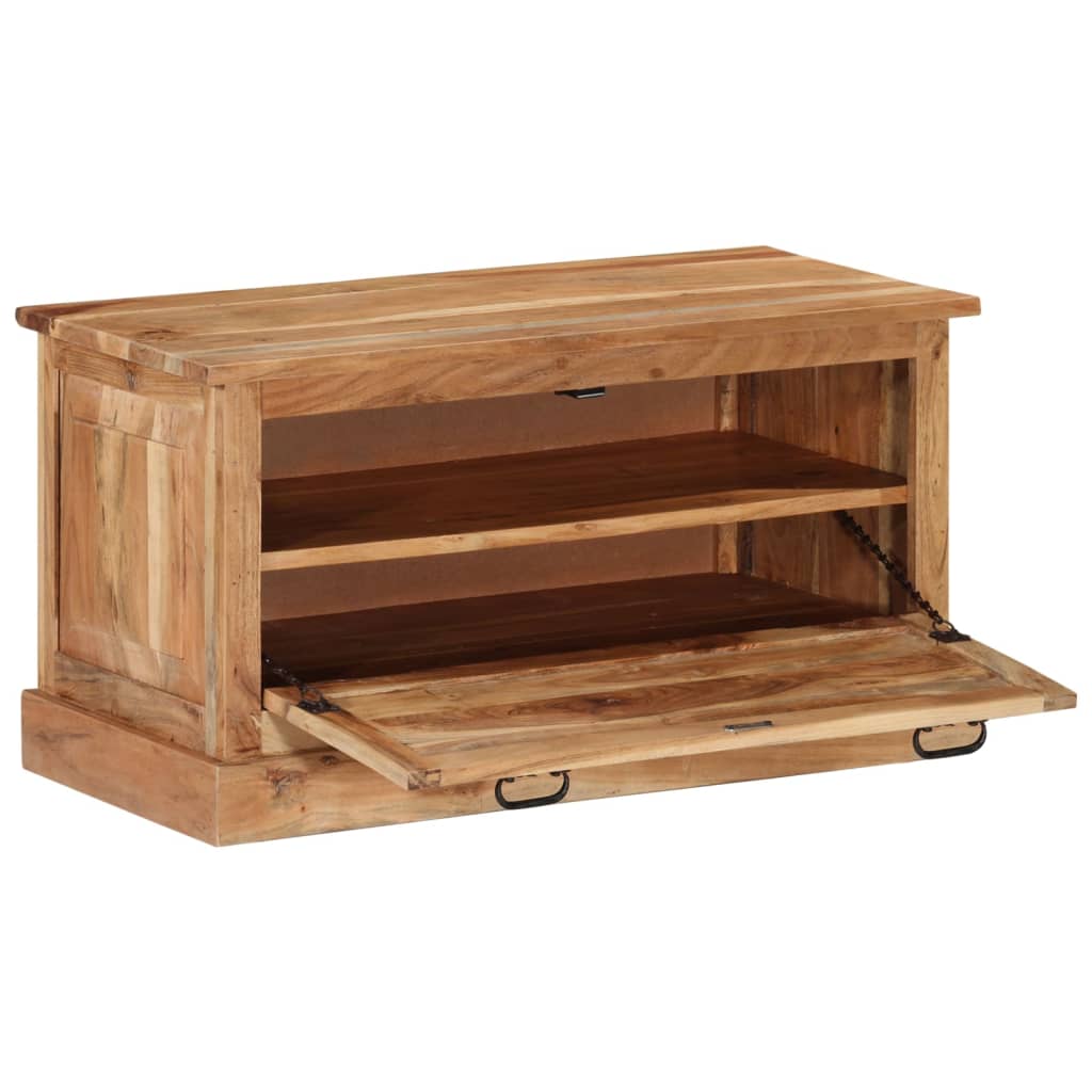 Banc de rangement de chaussures 85x40x45cm Bois d'acacia massif - XIOS
