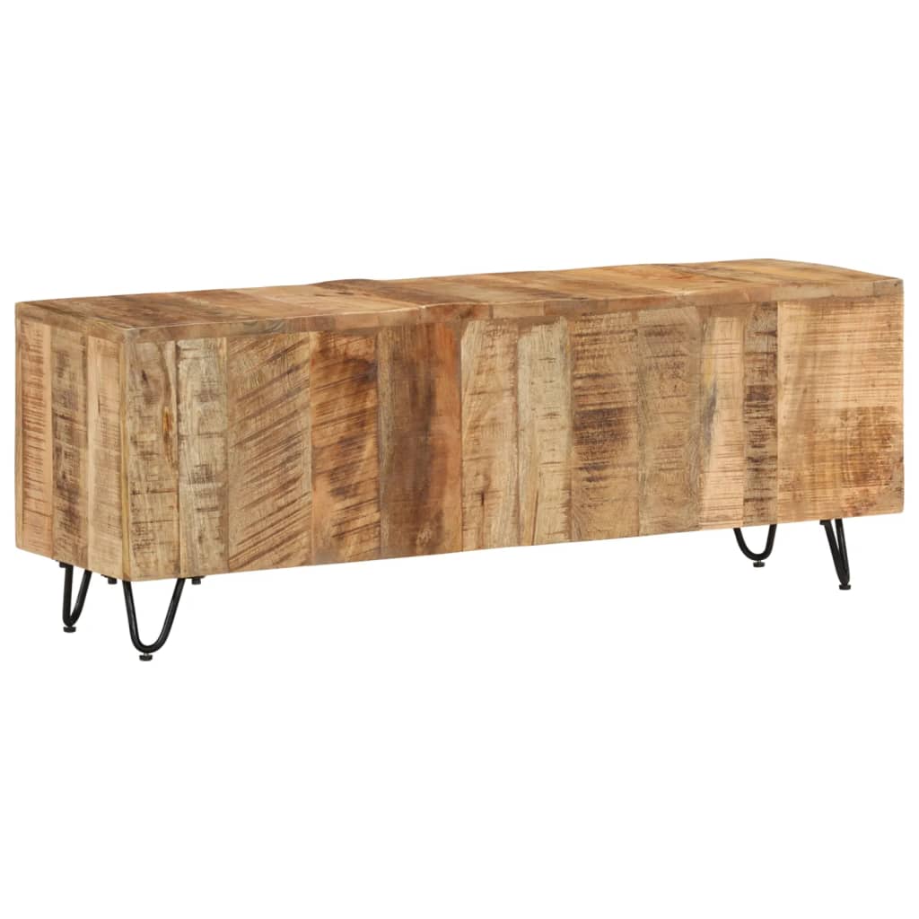 Meuble TV 110x30x40 cm Bois massif de manguier - XIOS