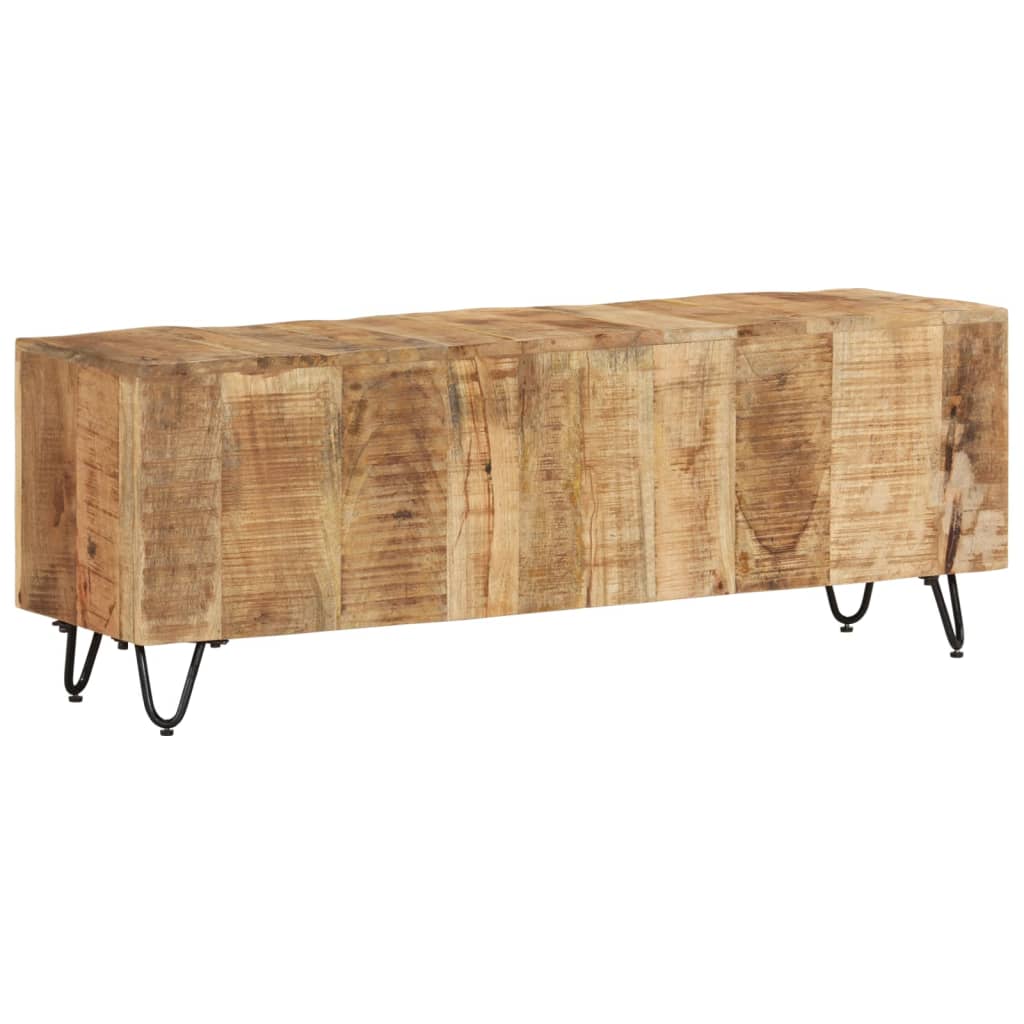 Meuble TV 110x30x40 cm Bois massif de manguier - XIOS