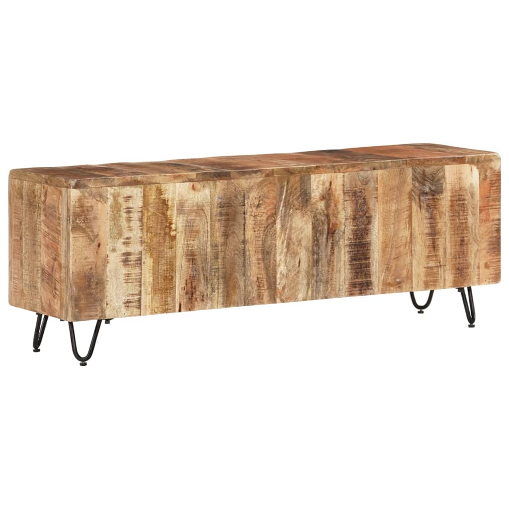 Meuble TV 110x30x40 cm Bois massif de manguier - XIOS