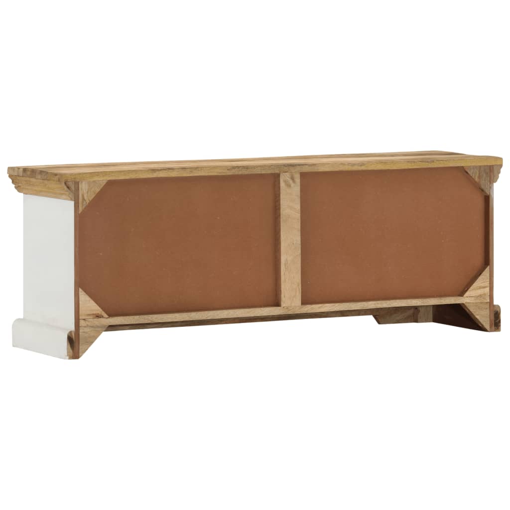 Meuble TV 110x30x40 cm Bois massif de manguier - XIOS
