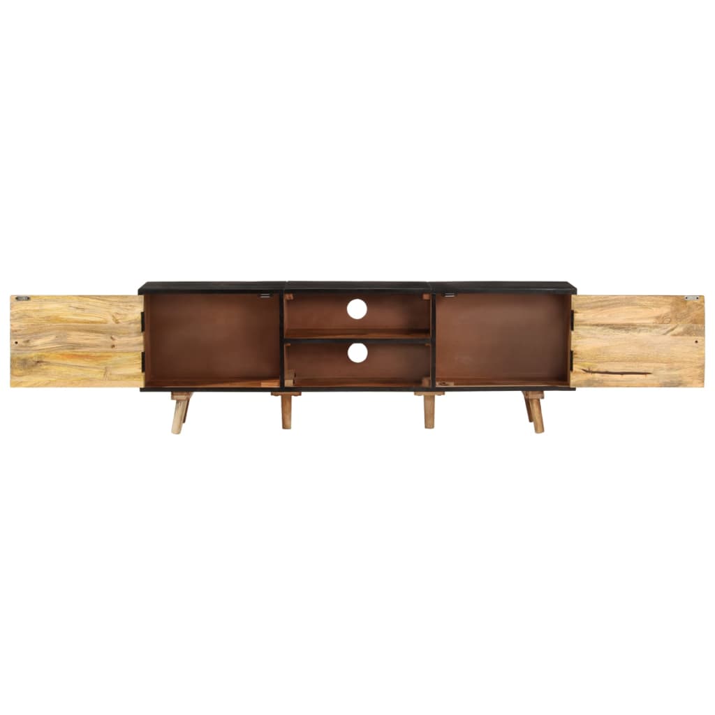 Meuble TV 140x30x46 cm Bois de manguier brut et d'acacia massif - XIOS