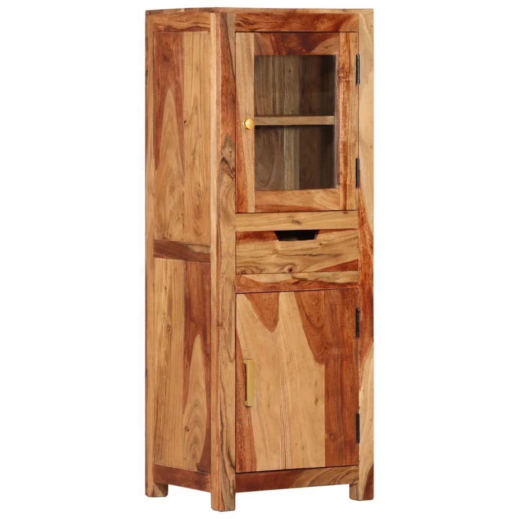 Buffet haut 40x34x110 cm bois massif d'acacia - XIOS