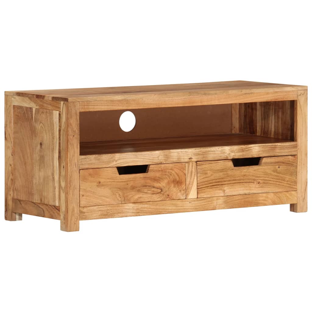 Meuble TV 88x35x40 cm bois d'acacia massif - XIOS