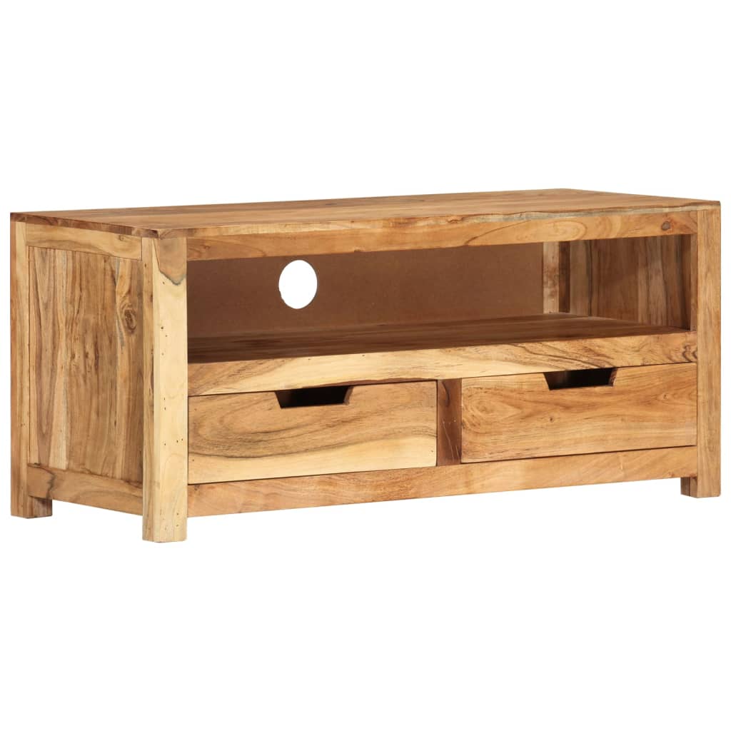 Meuble TV 88x35x40 cm bois d'acacia massif - XIOS