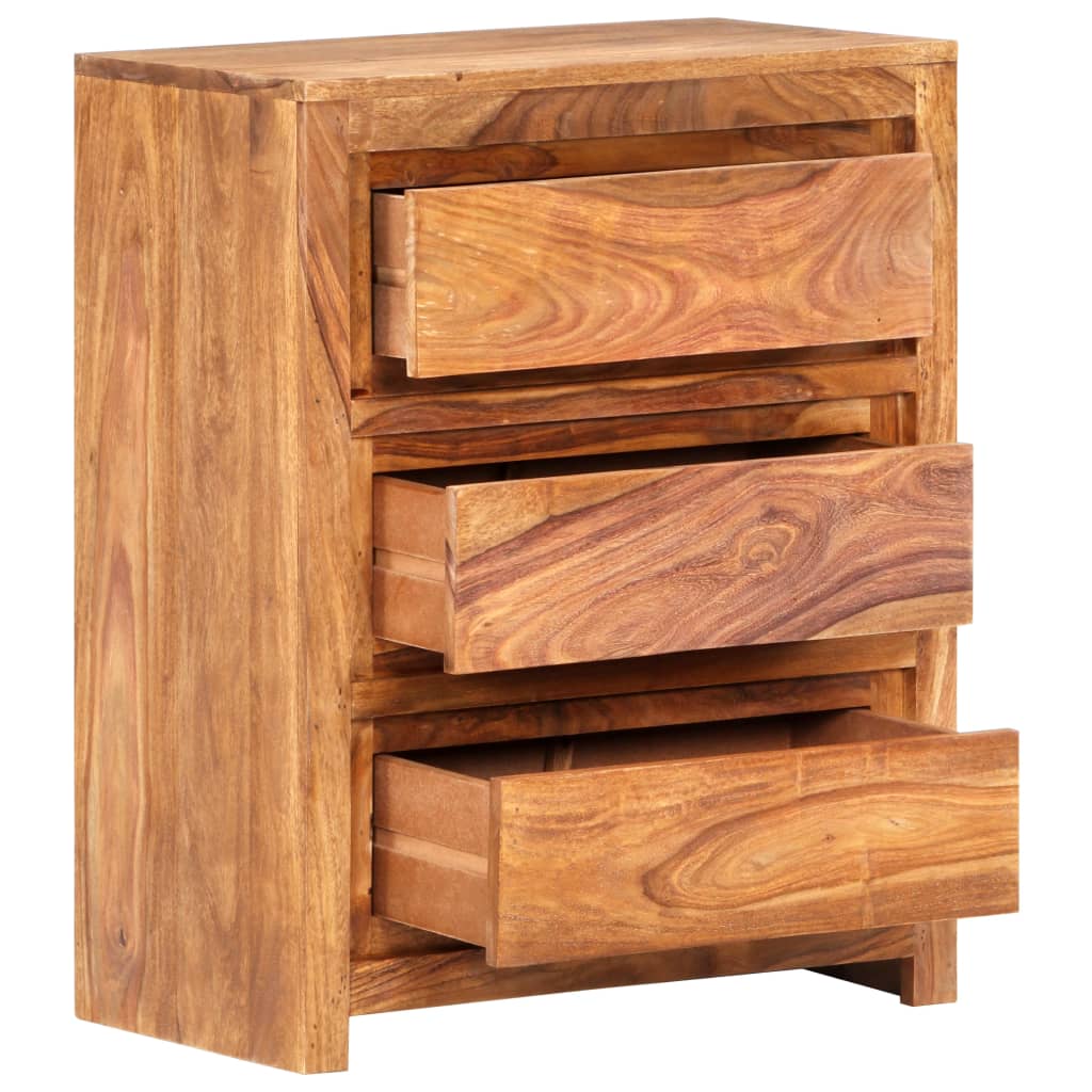 Armoire à tiroirs 60x33x75 cm Bois d'acacia massif - XIOS