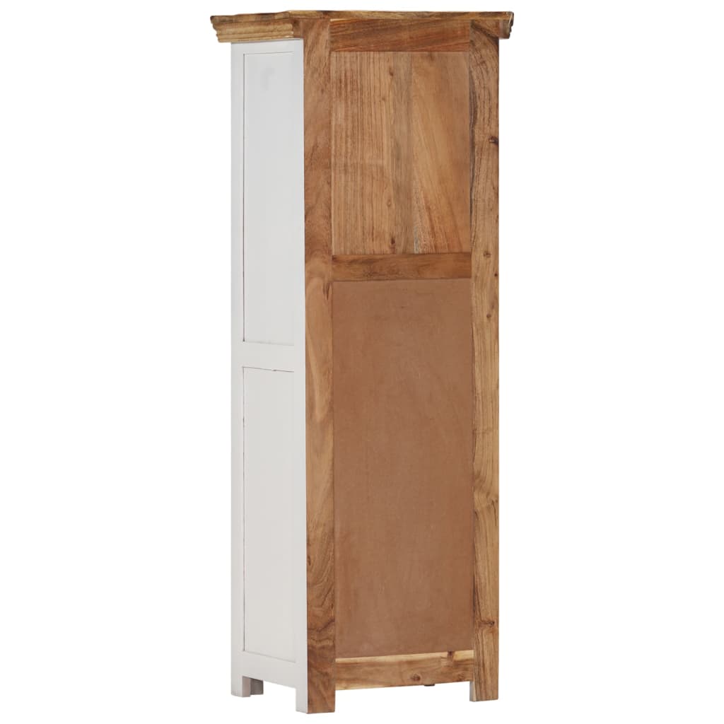 Buffet haut Marron/blanc 40x30x110cm Bois de manguier/ d'acacia