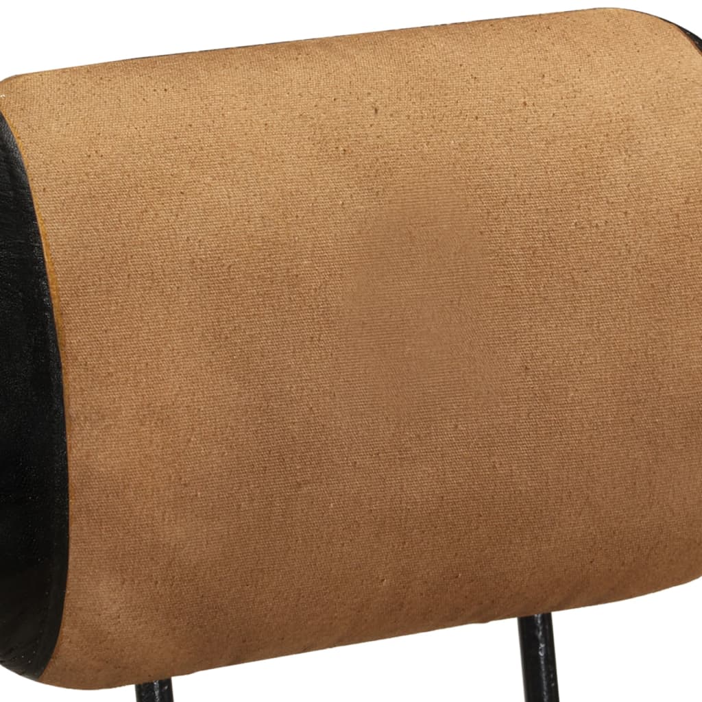 Tabouret de bar imprimé en toile lot de 2 cuir chèvre véritable - XIOS