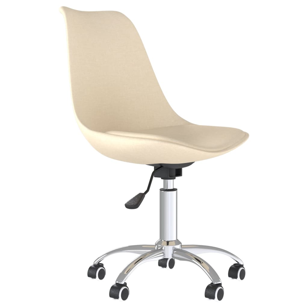 Chaises pivotantes à manger lot de 4 Crème Tissu - XIOS