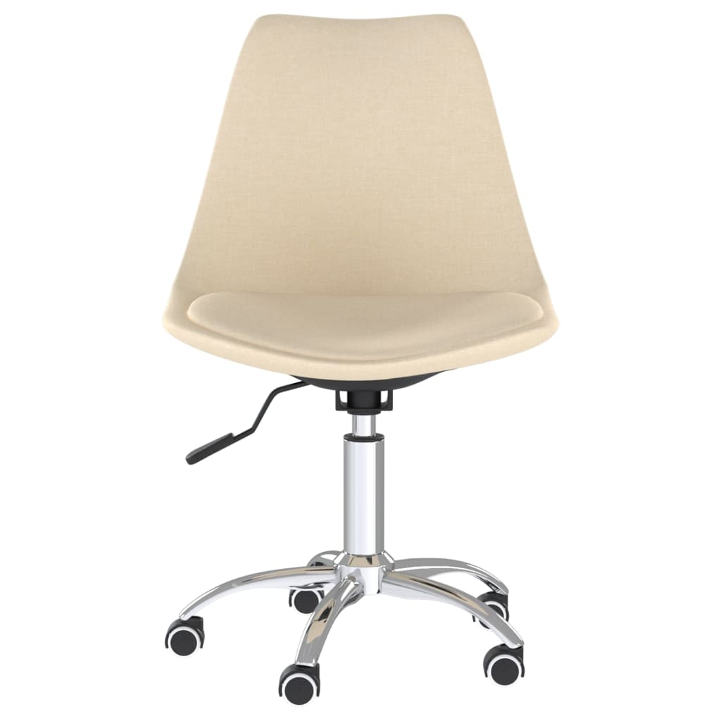 Chaises pivotantes à manger lot de 4 Crème Tissu - XIOS