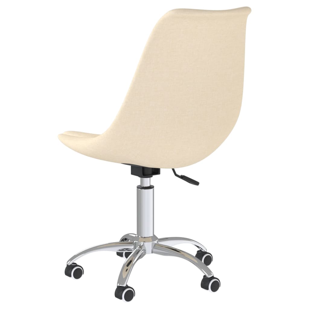 Chaises pivotantes à manger lot de 4 Crème Tissu - XIOS