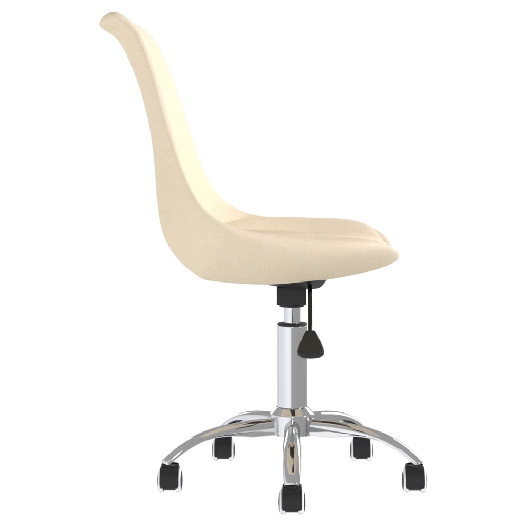 Chaises pivotantes à manger lot de 4 Crème Tissu - XIOS