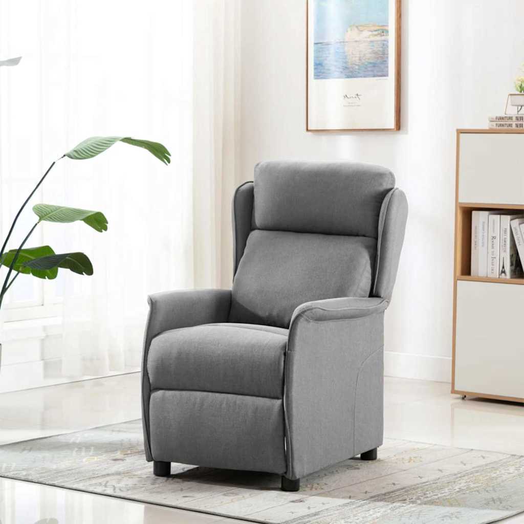 Fauteuil inclinable Gris clair 67.5 x 93.5 x 101.5 cm tissu - XIOS