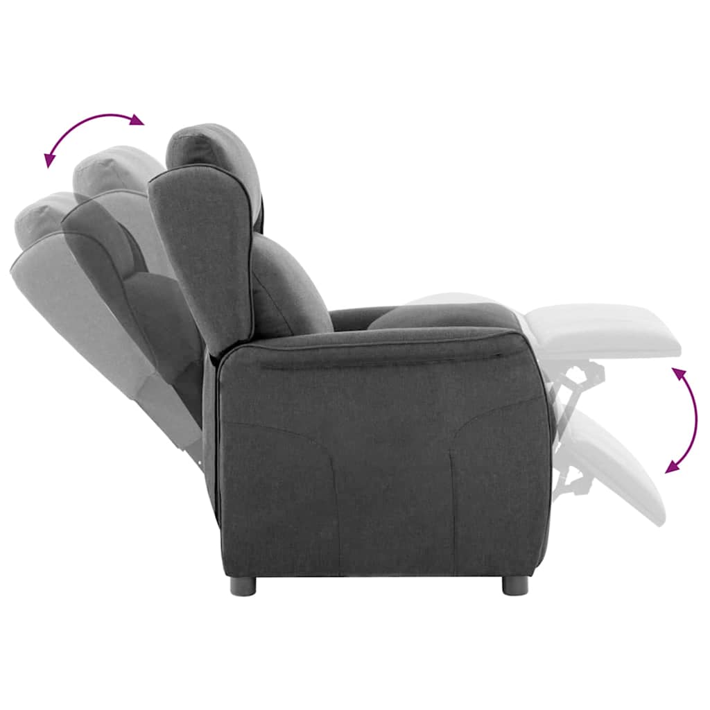 Fauteuil inclinable Gris foncé 67.5 x 93.5 x 101.5 cm tissu - XIOS