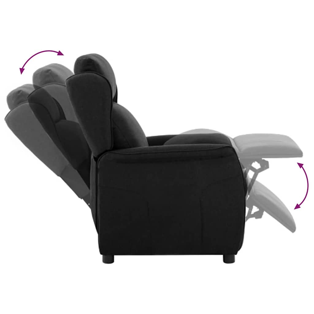 Fauteuil inclinable Noir 67.5 x 93.5 x 101.5 cm tissu - XIOS