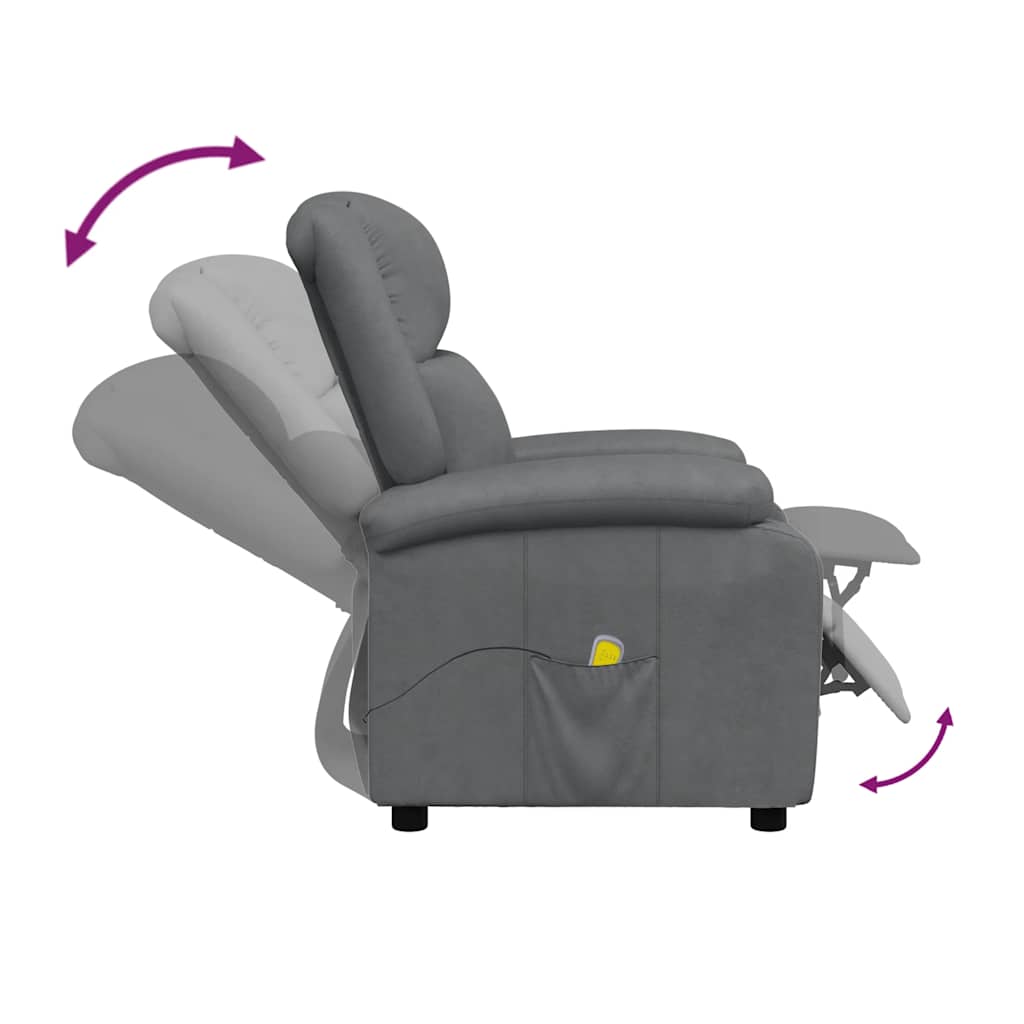 Fauteuil de massage Gris Similicuir - XIOS