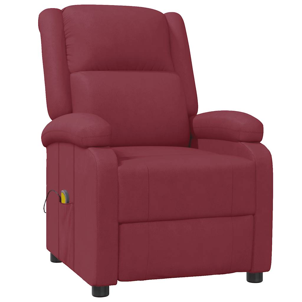 Fauteuil de massage Rouge bordeaux Similicuir - XIOS