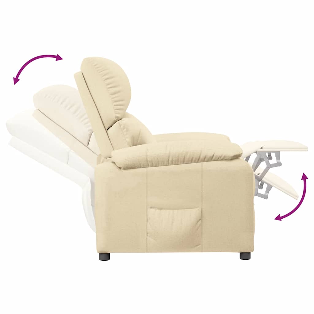 Fauteuil inclinable Crème Tissu - XIOS