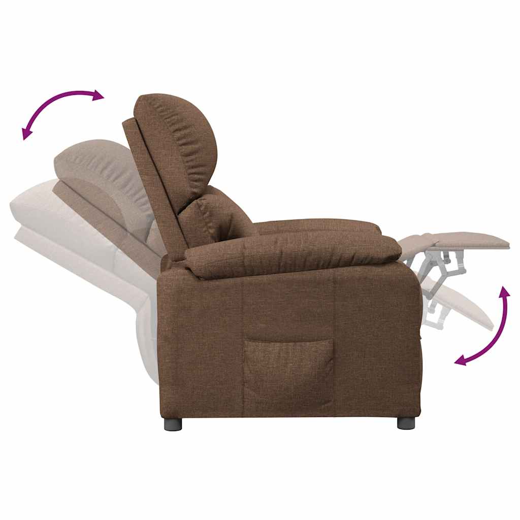 Fauteuil inclinable Marron Tissu - XIOS