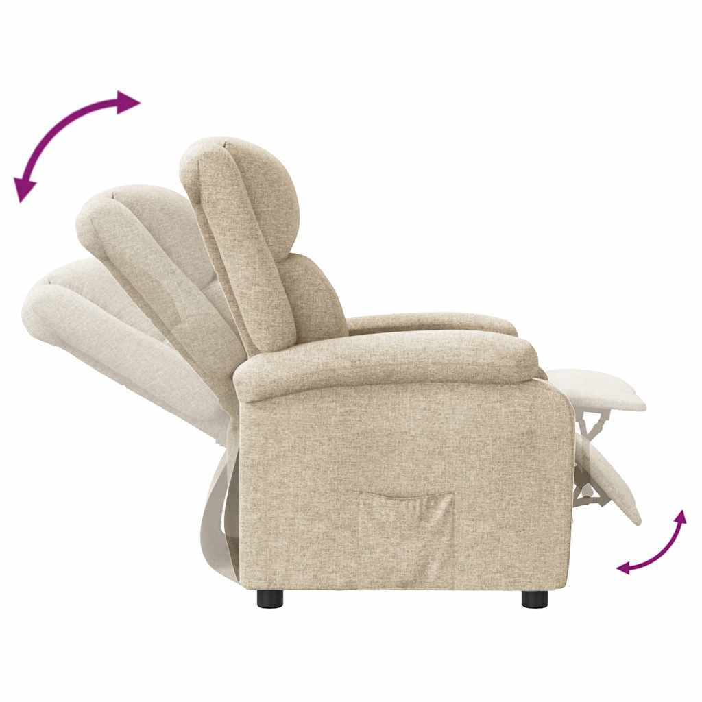 Fauteuil inclinable Crème Tissu - XIOS