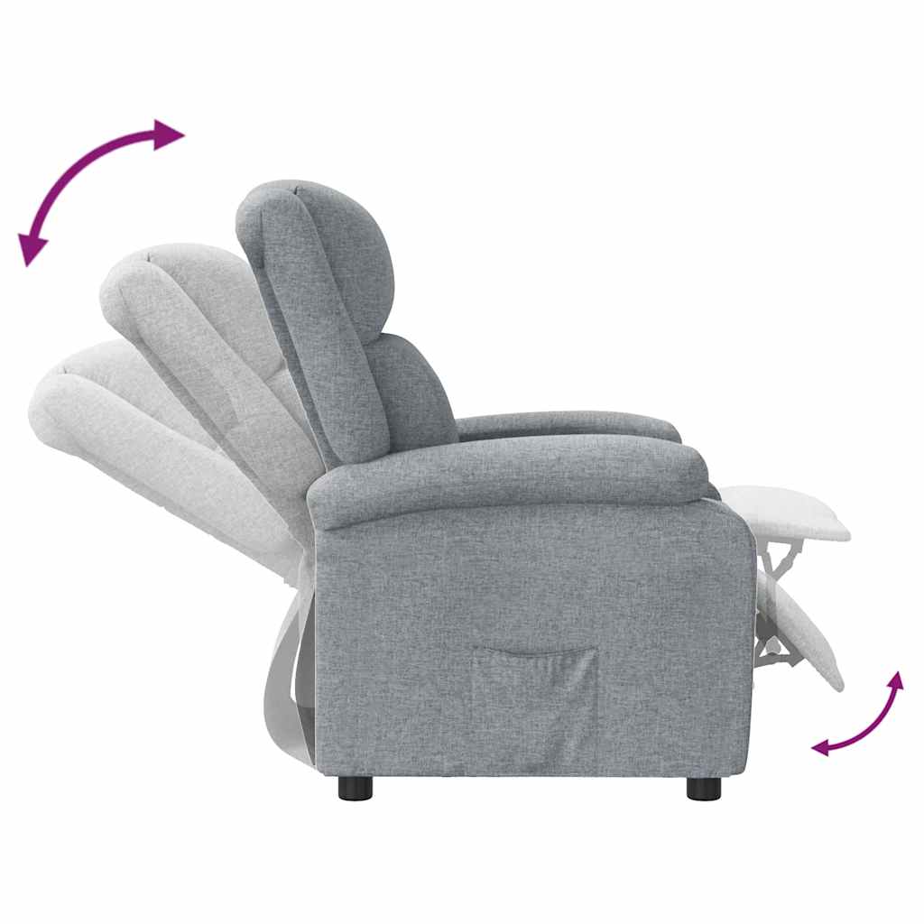 Fauteuil inclinable Gris clair Tissu - XIOS