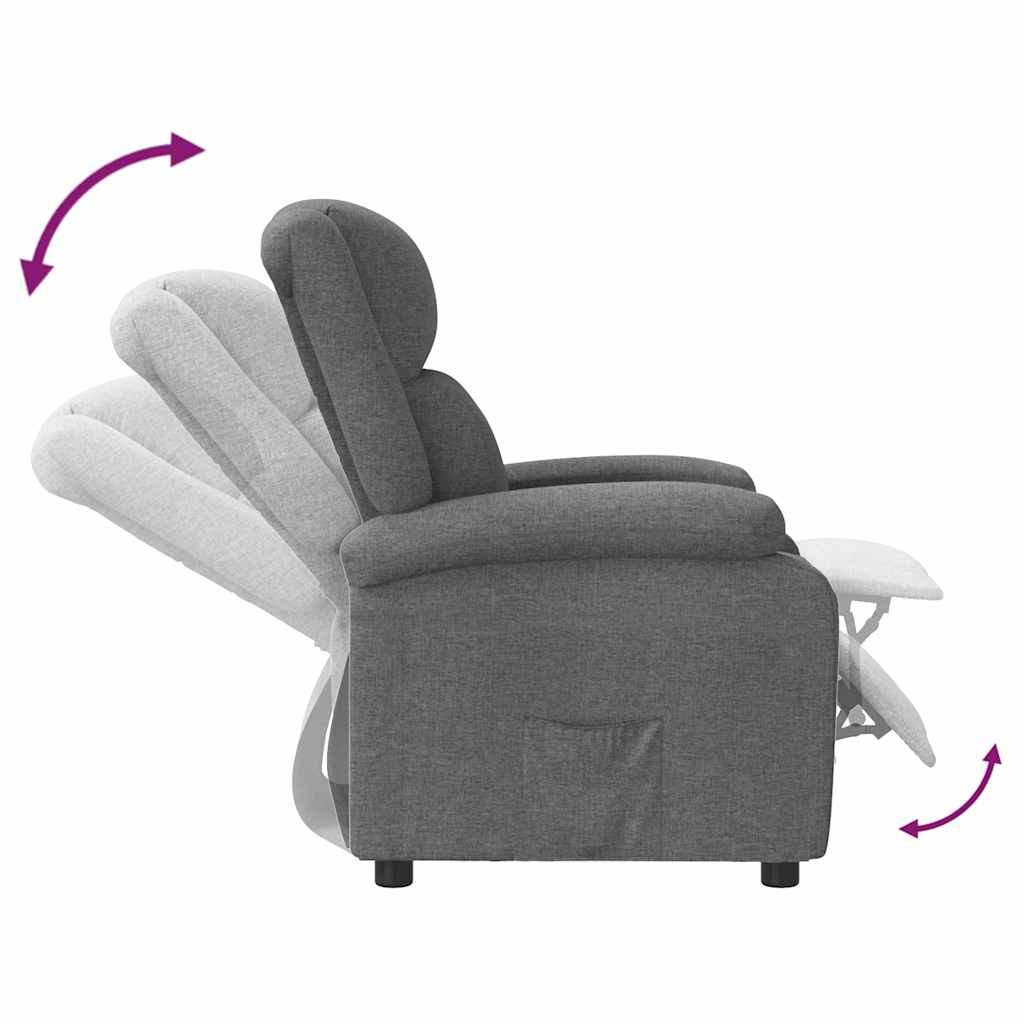 Fauteuil inclinable Gris foncé Tissu - XIOS
