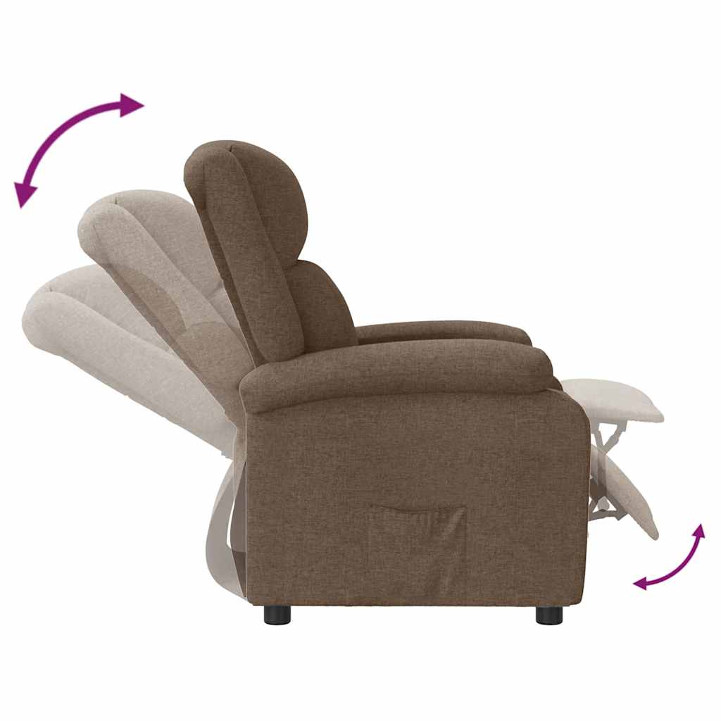 Fauteuil inclinable Marron Tissu - XIOS