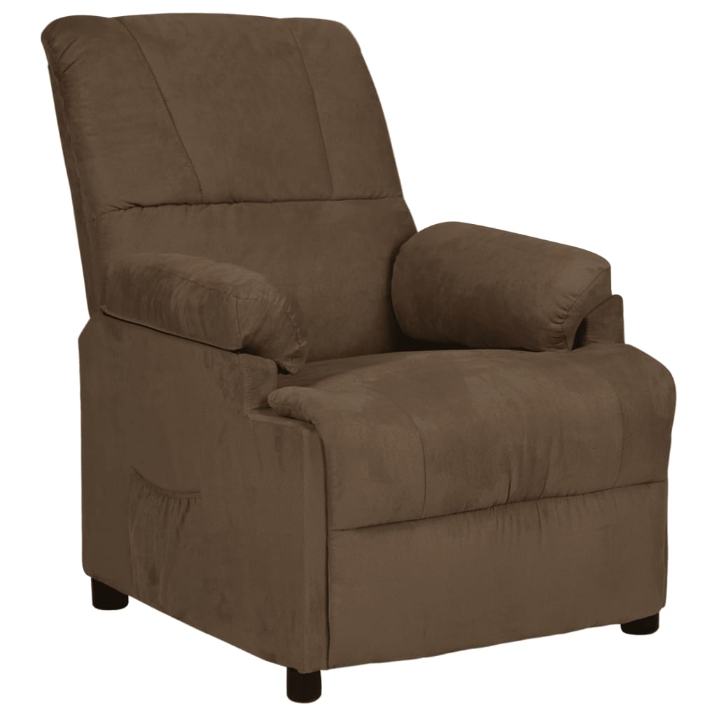 Fauteuil inclinable marron tissu microfibre