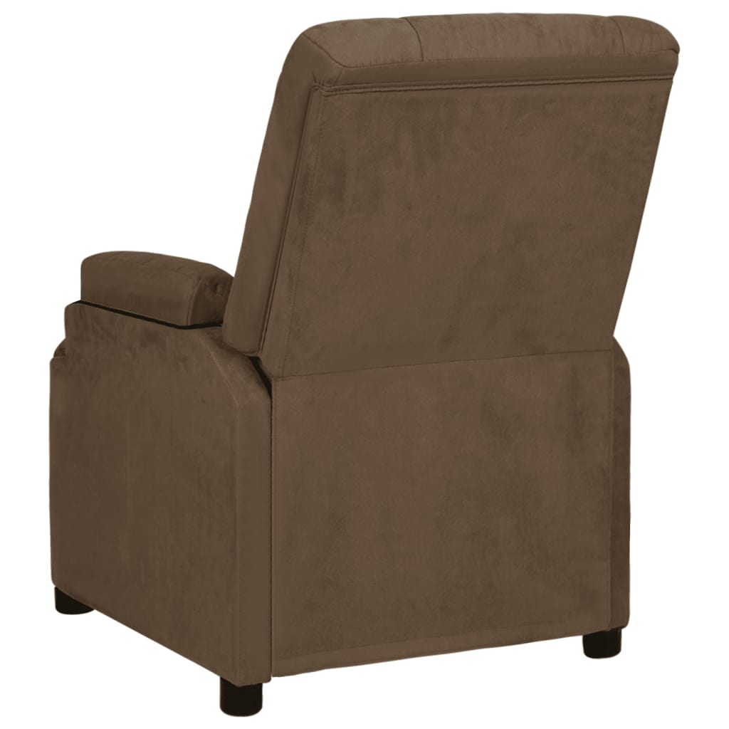 Fauteuil inclinable marron tissu microfibre