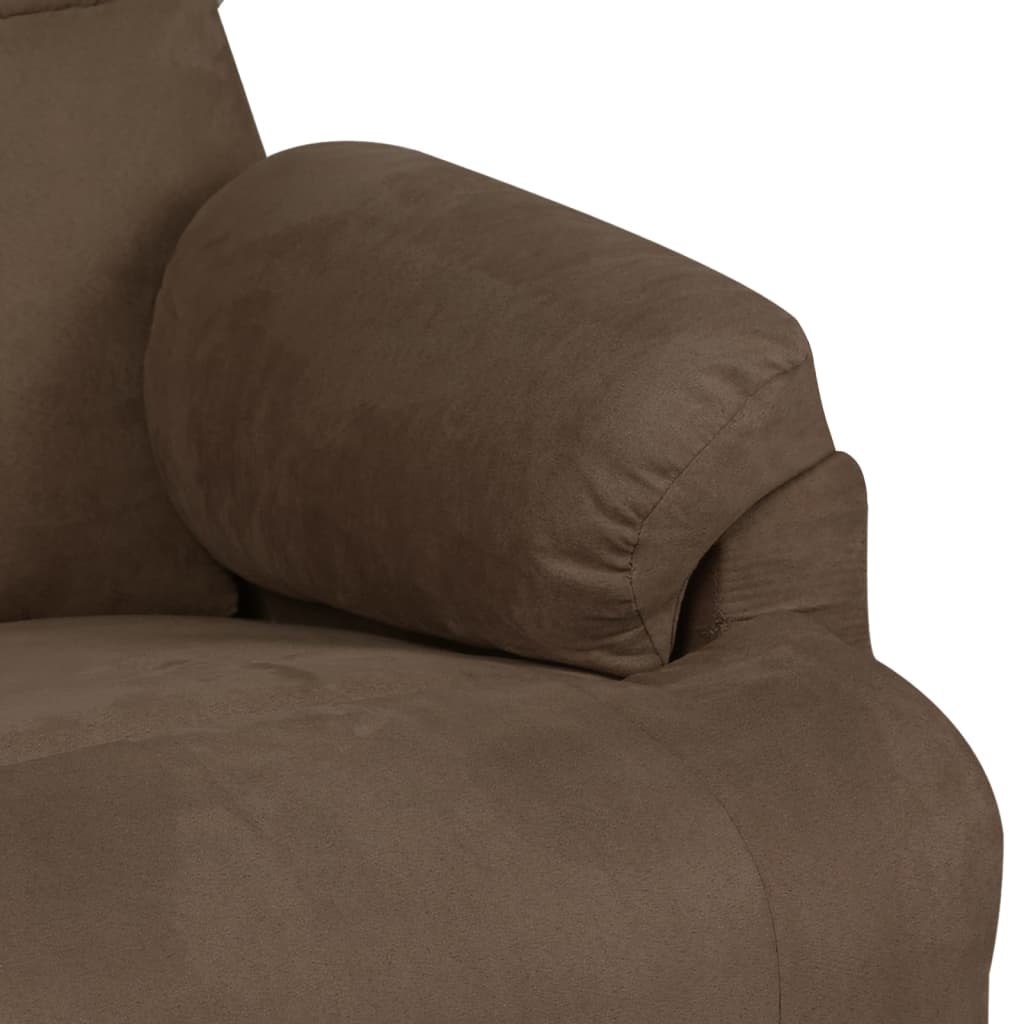 Fauteuil inclinable marron tissu microfibre