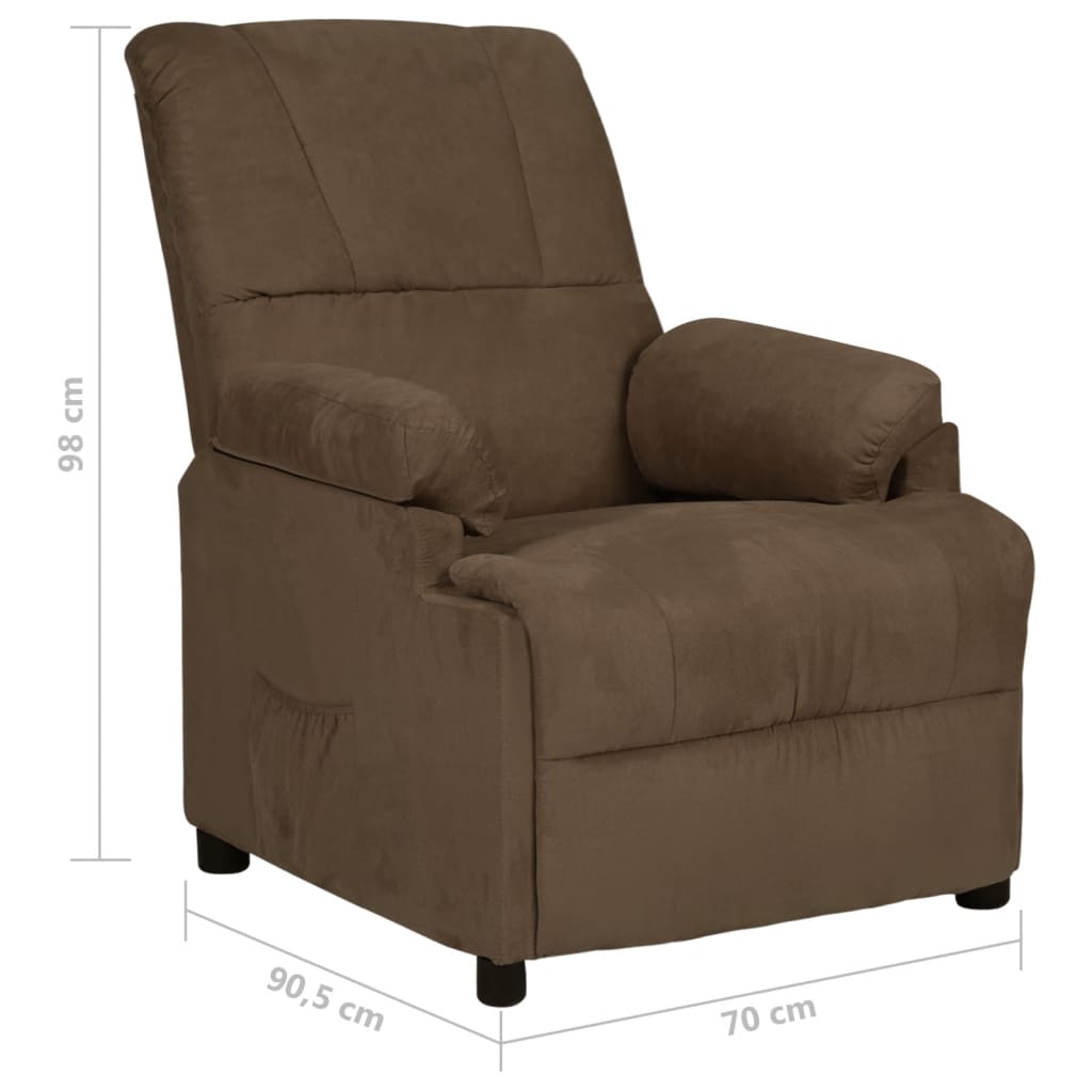 Fauteuil inclinable marron tissu microfibre
