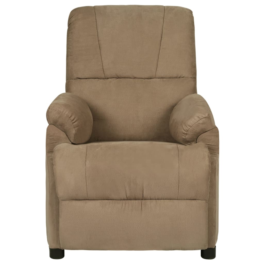 Fauteuil inclinable taupe tissu microfibre
