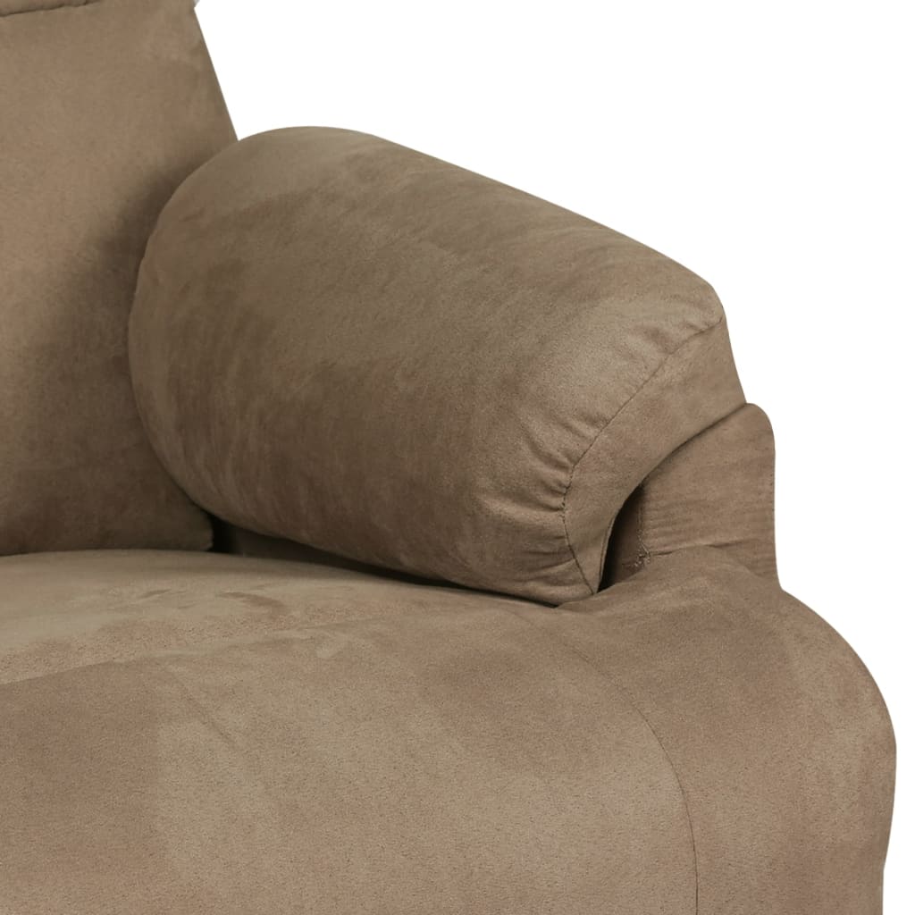 Fauteuil inclinable taupe tissu microfibre