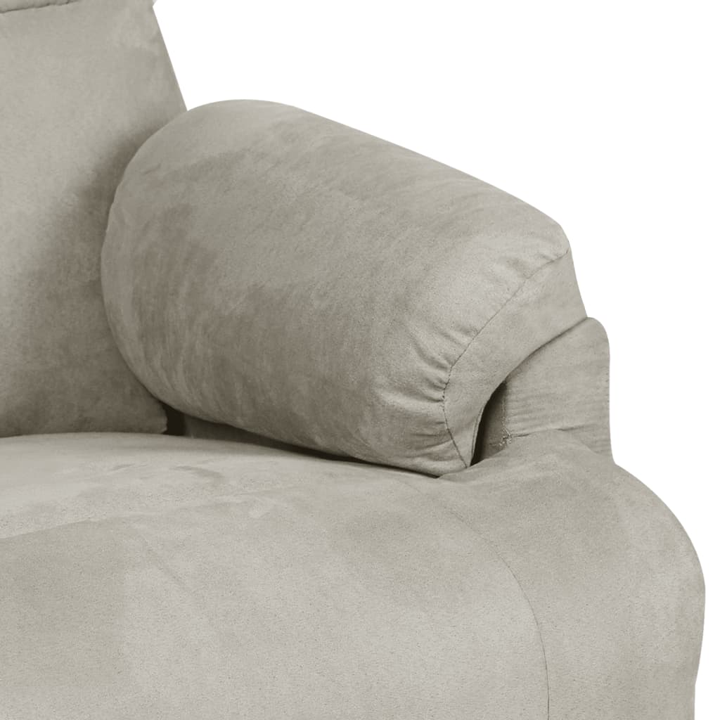 Fauteuil inclinable gris clair tissu microfibre - XIOS