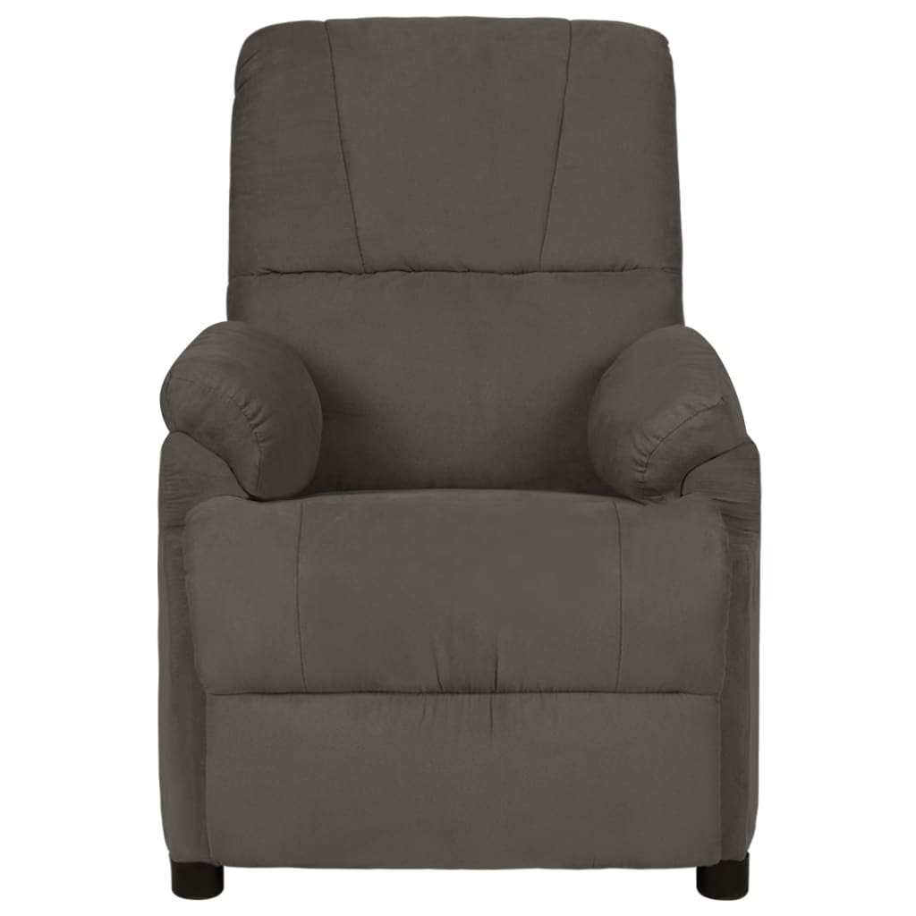 Fauteuil inclinable gris foncé tissu microfibre - XIOS