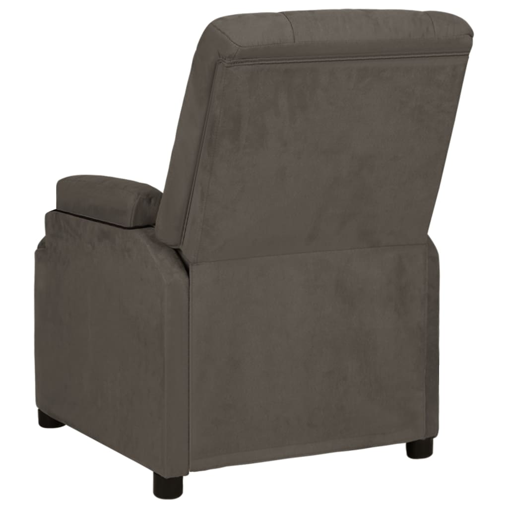 Fauteuil inclinable gris foncé tissu microfibre - XIOS