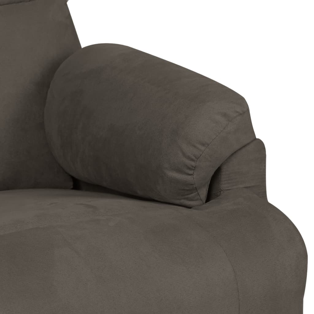 Fauteuil inclinable gris foncé tissu microfibre - XIOS