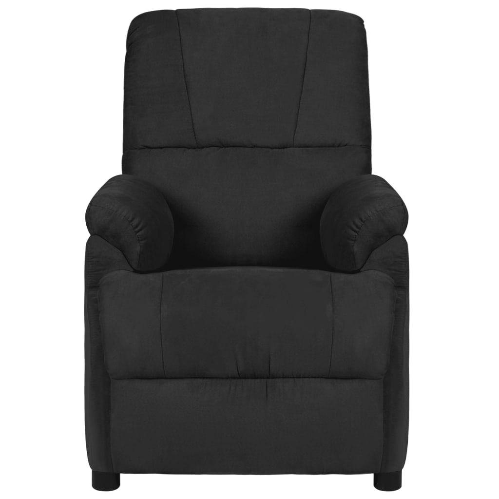 Fauteuil inclinable noir tissu microfibre
