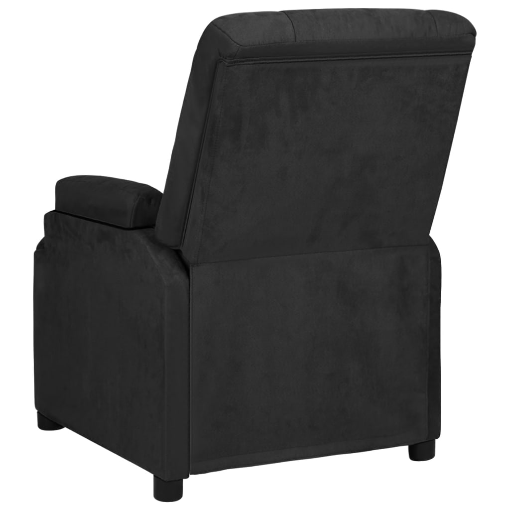 Fauteuil inclinable noir tissu microfibre