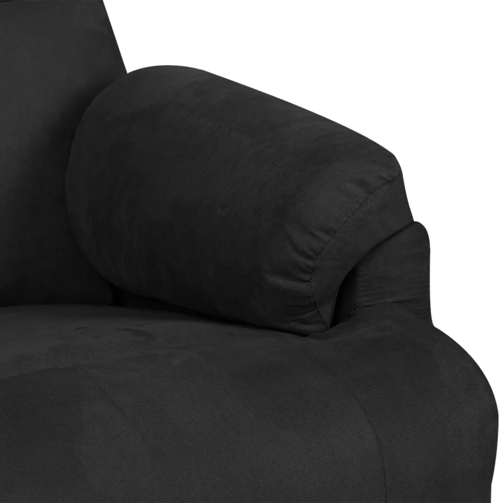Fauteuil inclinable noir tissu microfibre