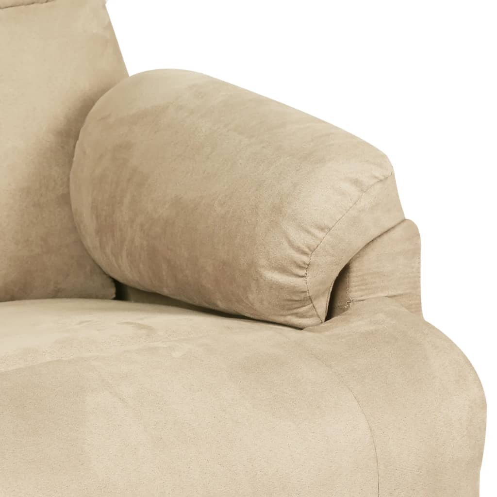 Fauteuil inclinable crème tissu microfibre