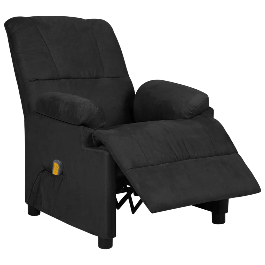 Fauteuil de massage noir tissu microfibre - XIOS