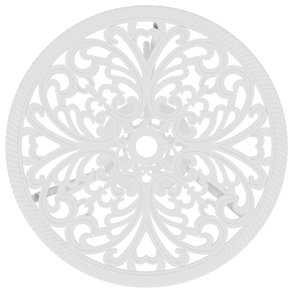 Ensemble de bistro 3 pcs Aluminium coulé Blanc