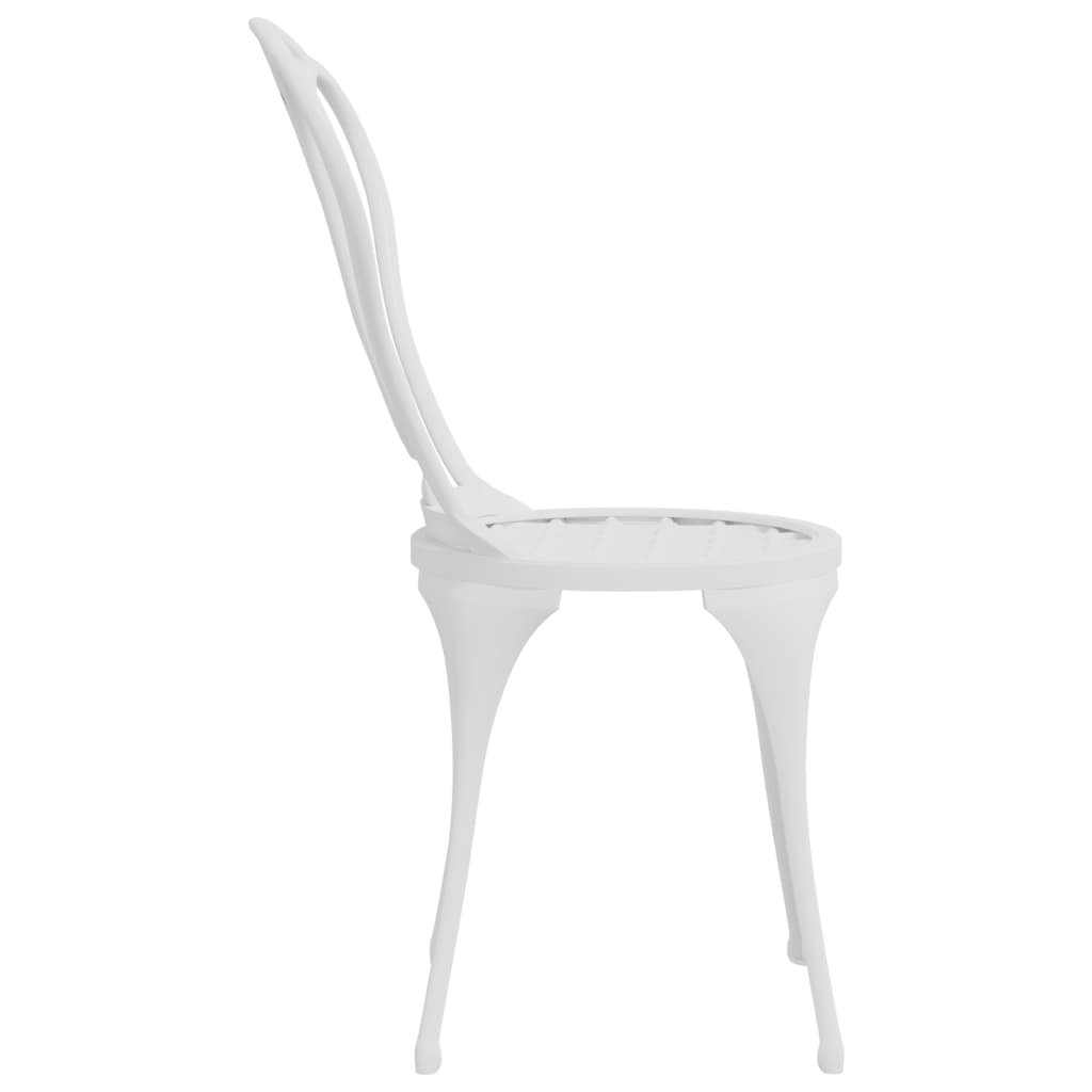 Ensemble de bistro 3 pcs Aluminium coulé Blanc