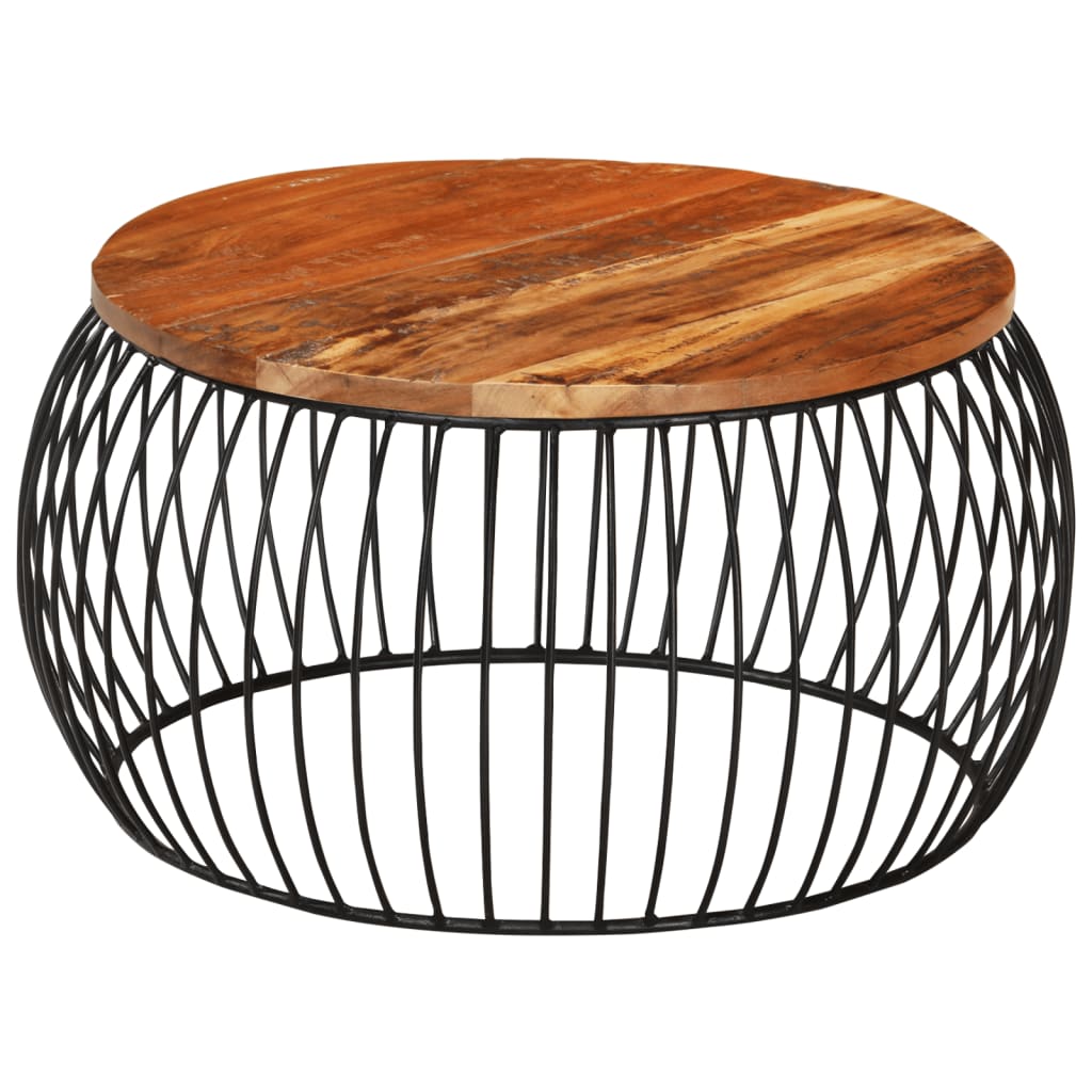 Table basse Ø68 cm Bois de récupération solide - XIOS