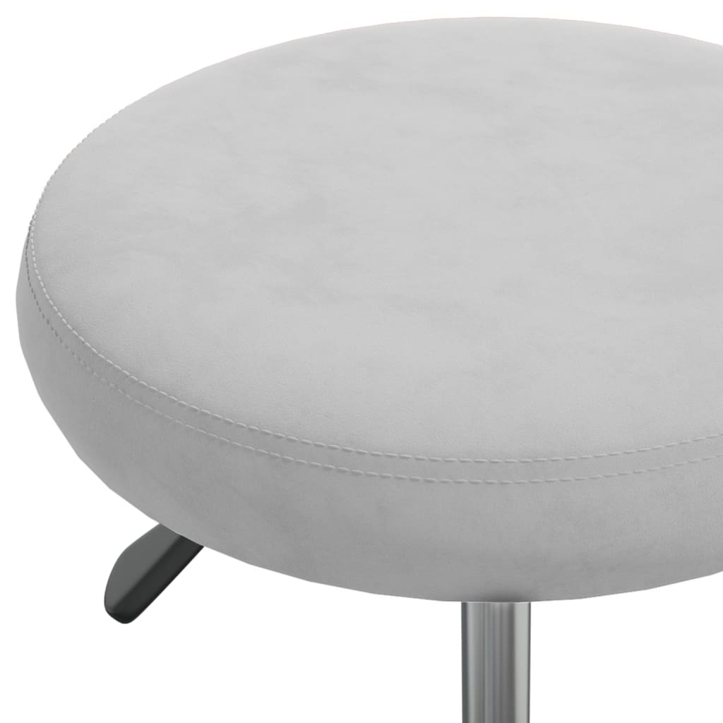 Chaise de salle à manger Gris clair Velours - XIOS