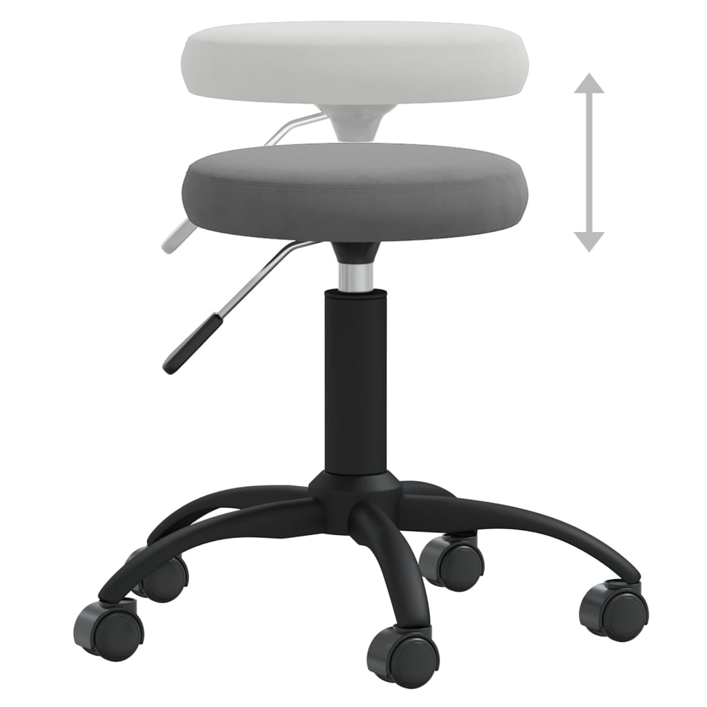Chaise de salle à manger Gris foncé Velours - XIOS